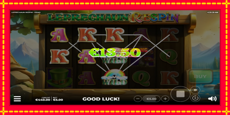 Leprechaun Respin mesin slot dengan animasi cerah, gambar 3