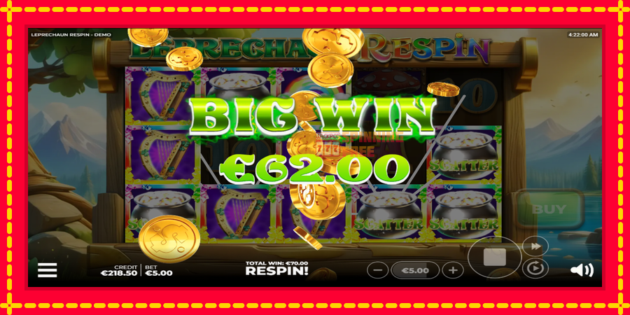 Leprechaun Respin mesin slot dengan animasi cerah, gambar 5