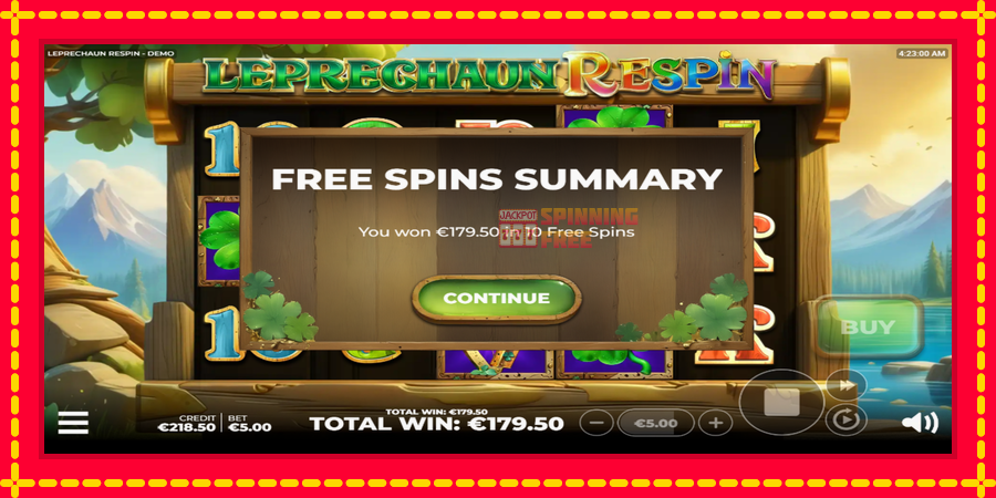 Leprechaun Respin mesin slot dengan animasi cerah, gambar 6