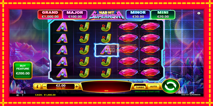 Mad Hit Supernova mesin slot dengan animasi cerah, gambar 2