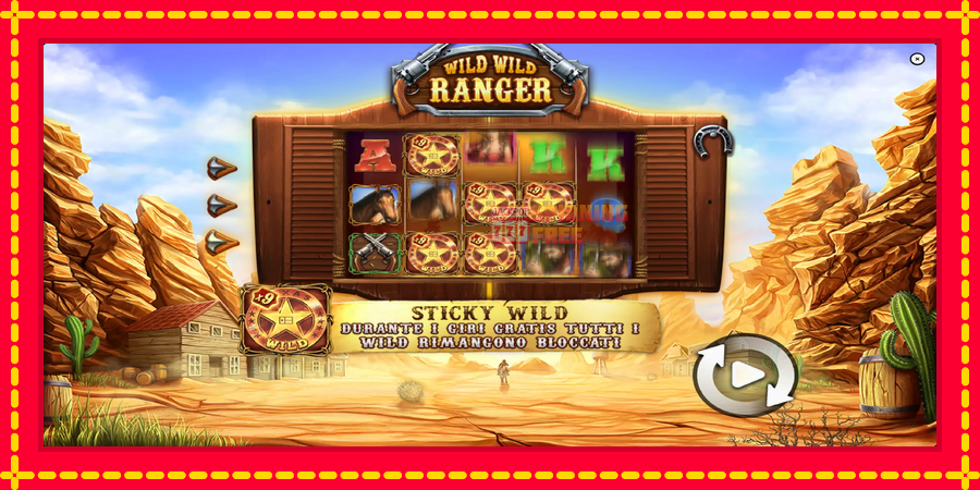 Wild Wild Ranger mesin slot dengan animasi cerah, gambar 1