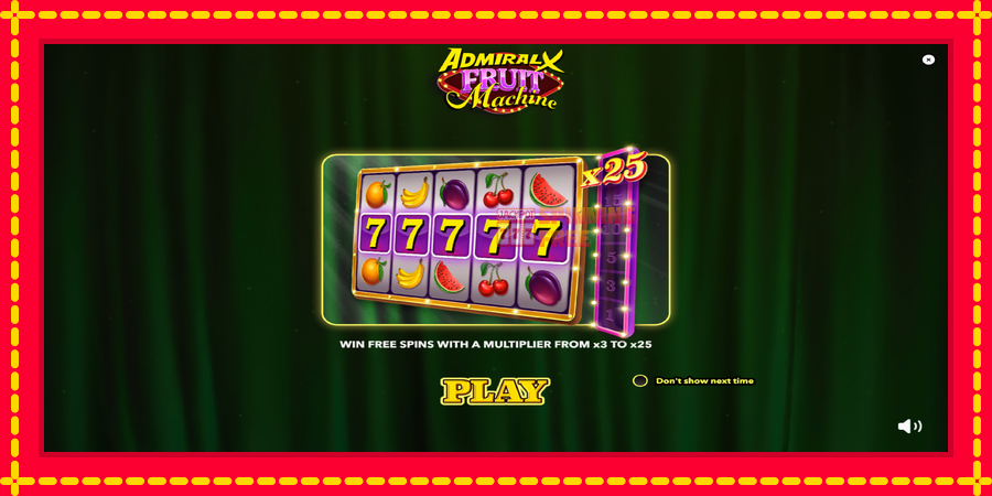 Admiral X Fruit Machine mesin slot dengan animasi cerah, gambar 1