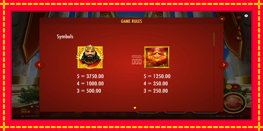 Midas Golden Touch 2 mesin slot dengan animasi cerah, gambar 6