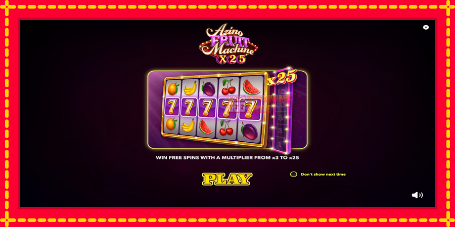 Azino Fruit Machine x25 mesin slot dengan animasi cerah, gambar 1