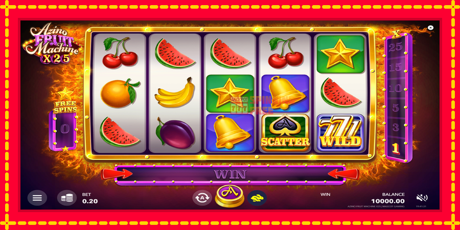 Azino Fruit Machine x25 mesin slot dengan animasi cerah, gambar 2