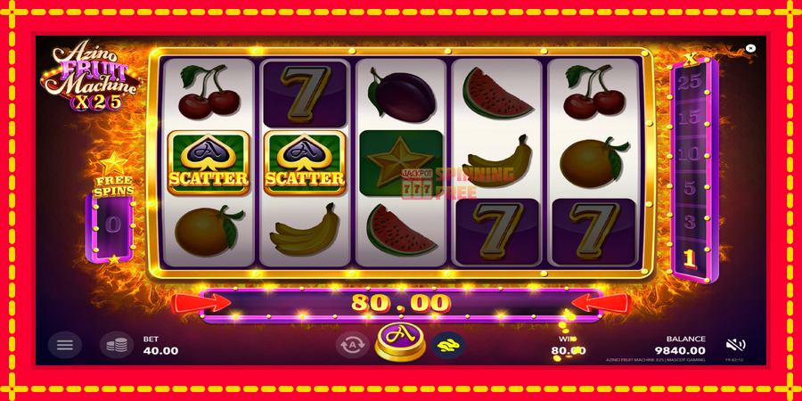 Azino Fruit Machine x25 mesin slot dengan animasi cerah, gambar 3