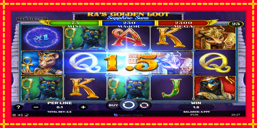 Ras Golden Loot - Sapphire Suns mesin slot dengan animasi cerah, gambar 3