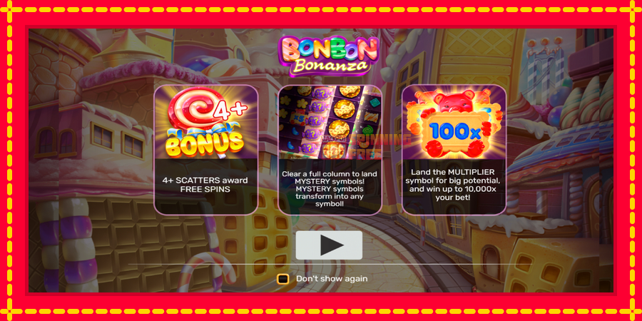 Bonbon Bonanza mesin slot dengan animasi cerah, gambar 1