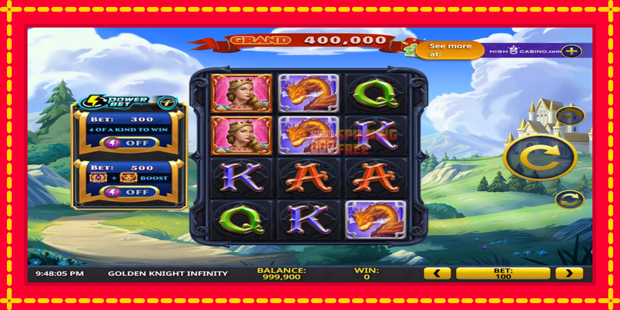 Golden Knight Infinity mesin slot dengan animasi cerah, gambar 1