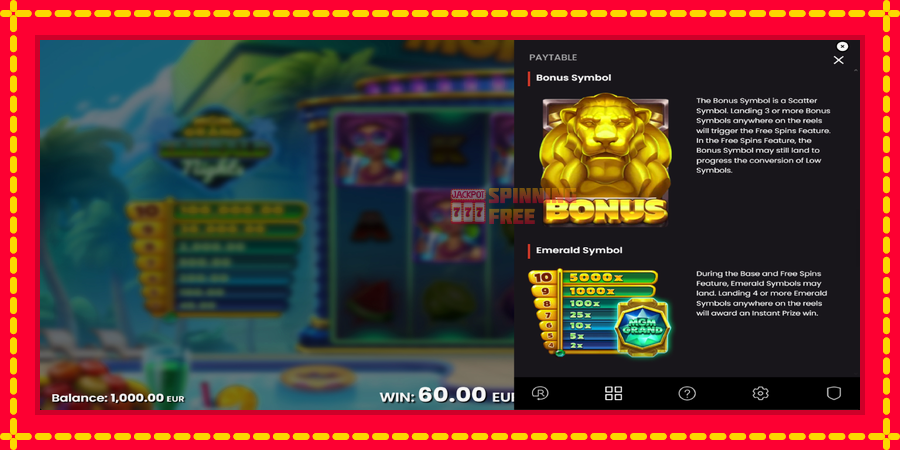 MGM Grand Emerald Nights mesin slot dengan animasi cerah, gambar 6