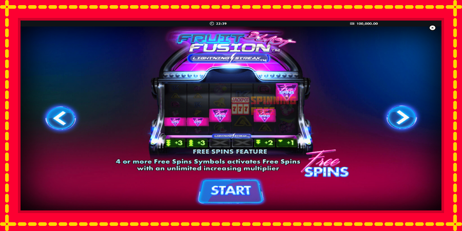 Fruit Fusion Blast Lightning Reels mesin slot dengan animasi cerah, gambar 1