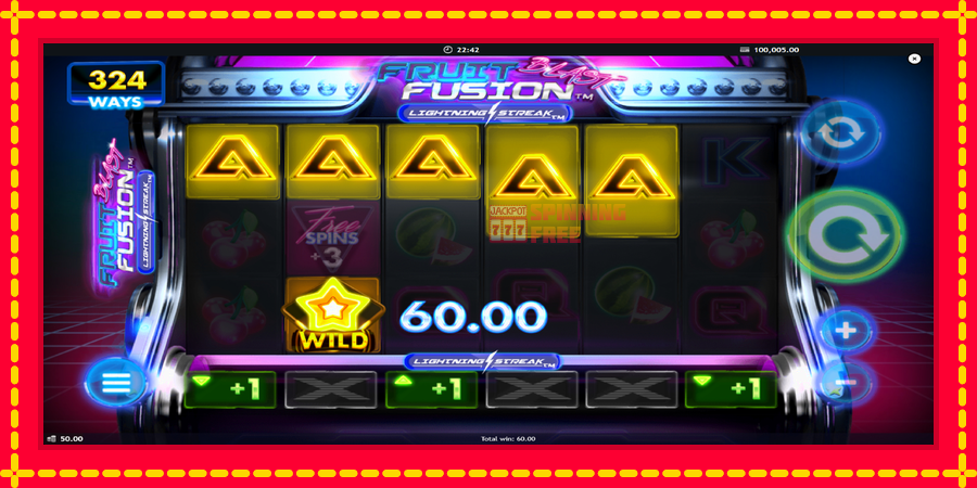 Fruit Fusion Blast Lightning Reels mesin slot dengan animasi cerah, gambar 4