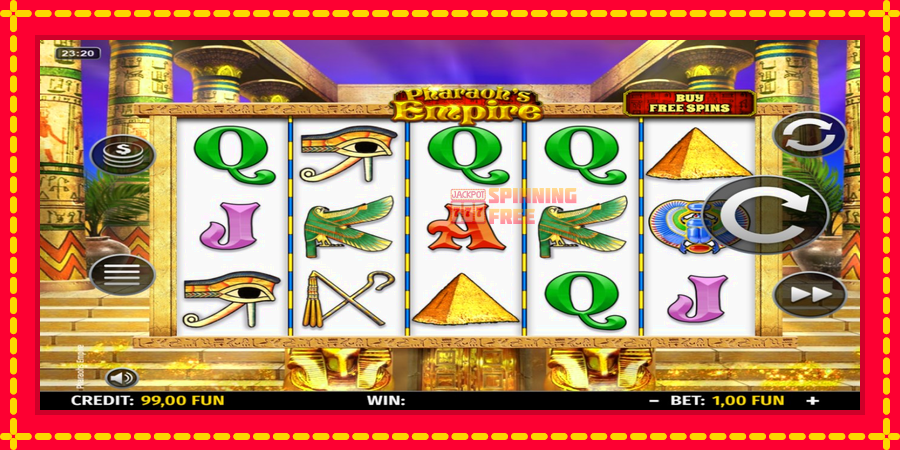 Pharaohs Empire mesin slot dengan animasi cerah, gambar 2