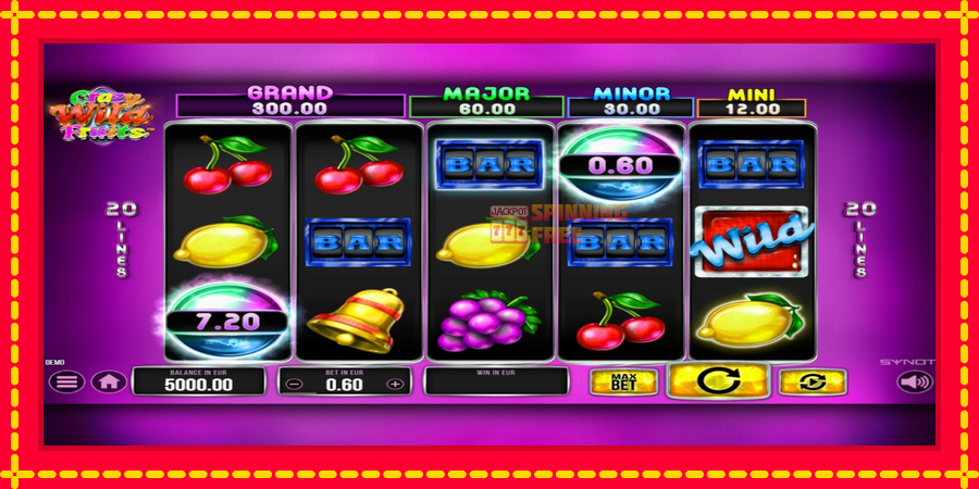 Crazy Wild Fruits mesin slot dengan animasi cerah, gambar 2