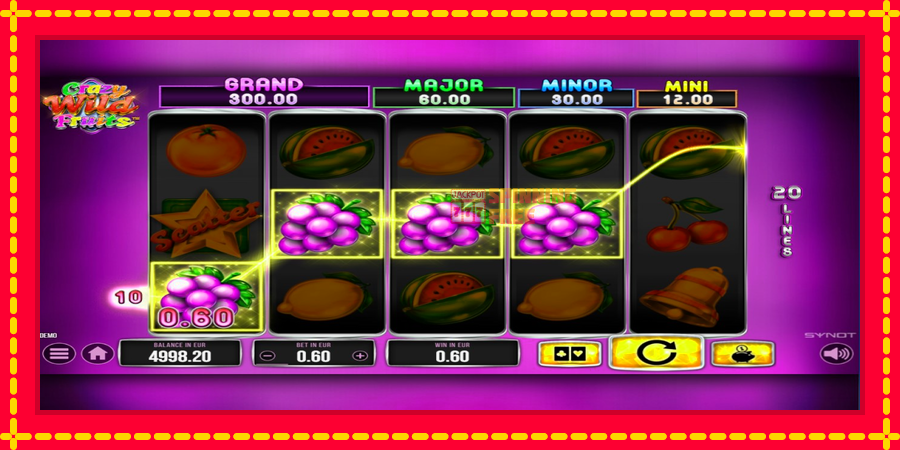 Crazy Wild Fruits mesin slot dengan animasi cerah, gambar 3