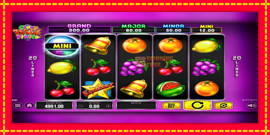 Crazy Wild Fruits mesin slot dengan animasi cerah, gambar 4