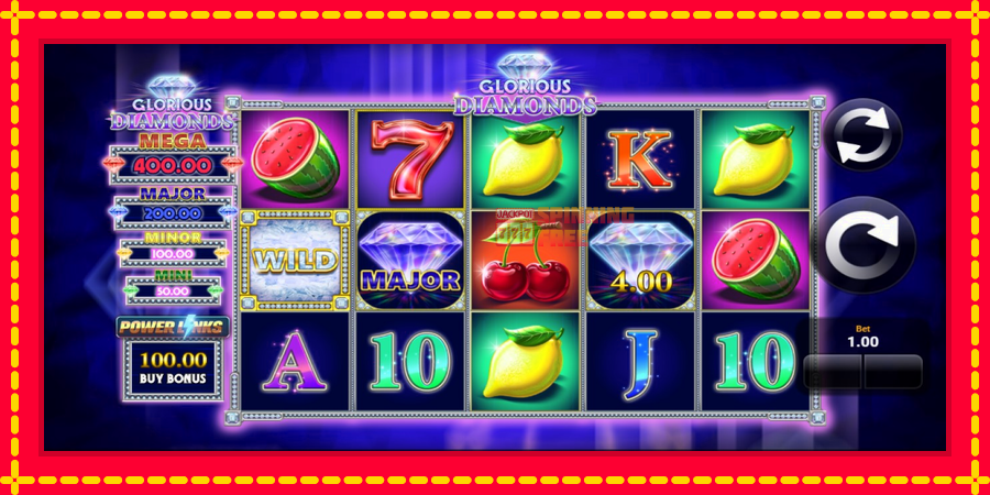 Glorious Diamonds mesin slot dengan animasi cerah, gambar 2