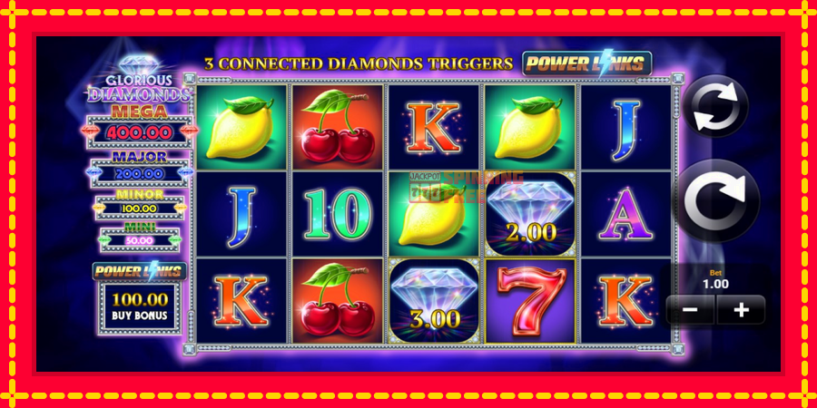 Glorious Diamonds mesin slot dengan animasi cerah, gambar 3