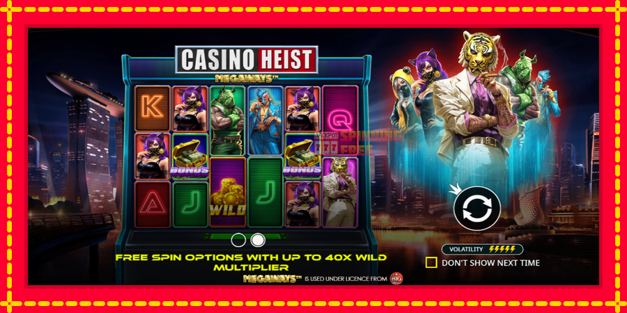 Casino Heist Megaways mesin slot dengan animasi cerah, gambar 1