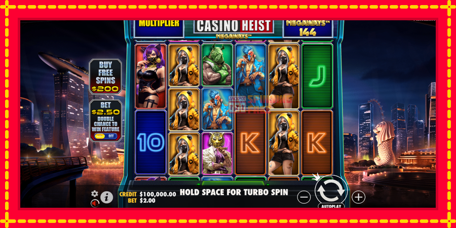 Casino Heist Megaways mesin slot dengan animasi cerah, gambar 2