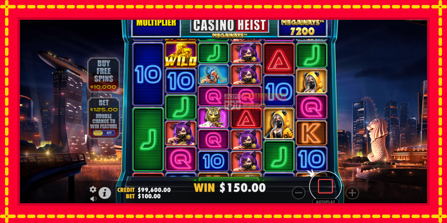 Casino Heist Megaways mesin slot dengan animasi cerah, gambar 3