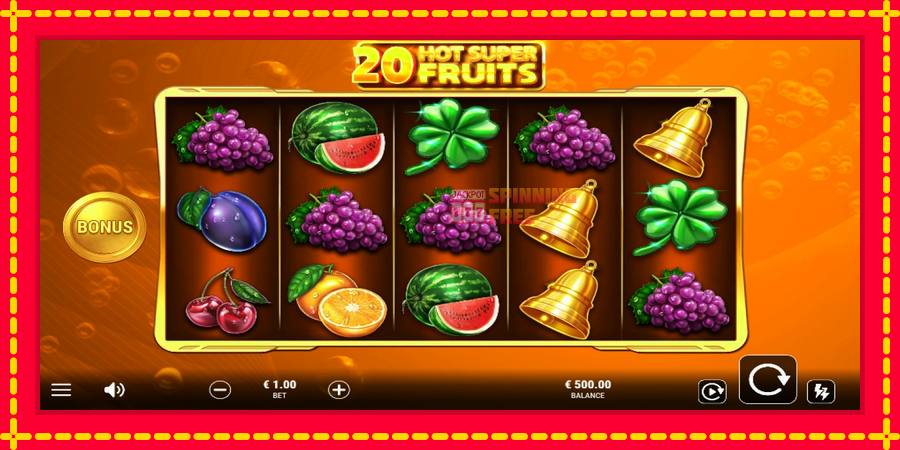 20 Hot Super Fruits mesin slot dengan animasi cerah, gambar 1