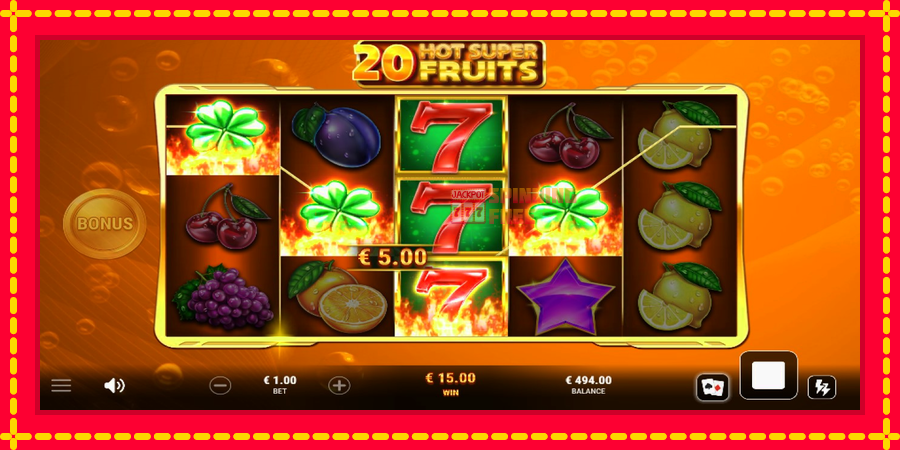 20 Hot Super Fruits mesin slot dengan animasi cerah, gambar 4