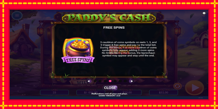 Paddys Cash mesin slot dengan animasi cerah, gambar 5