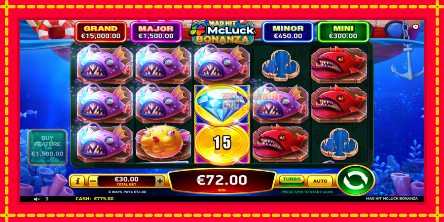 Mad Hit McLuck Bonanza mesin slot dengan animasi cerah, gambar 4