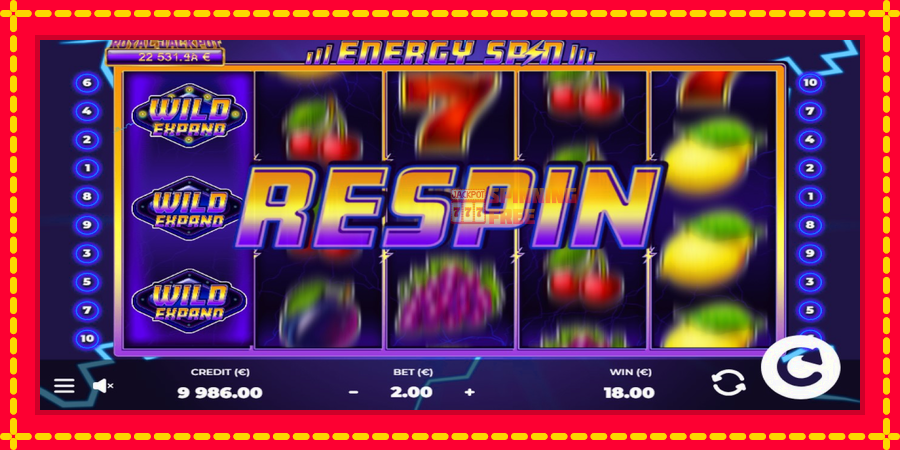 Energy Respin mesin slot dengan animasi cerah, gambar 3