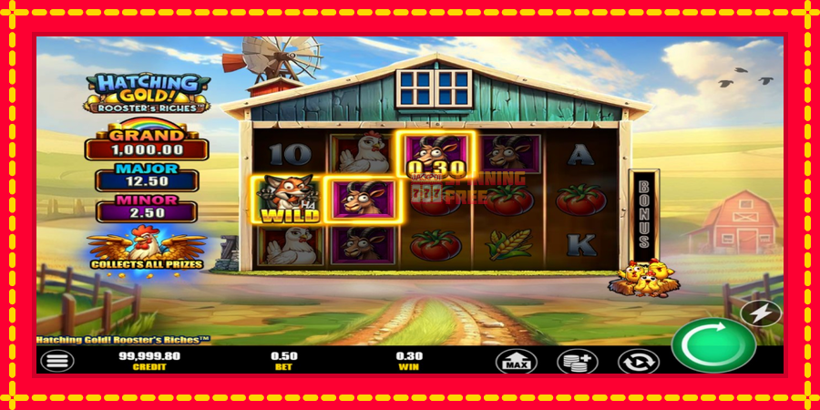 Hatching Gold! Roosters Riches mesin slot dengan animasi cerah, gambar 4