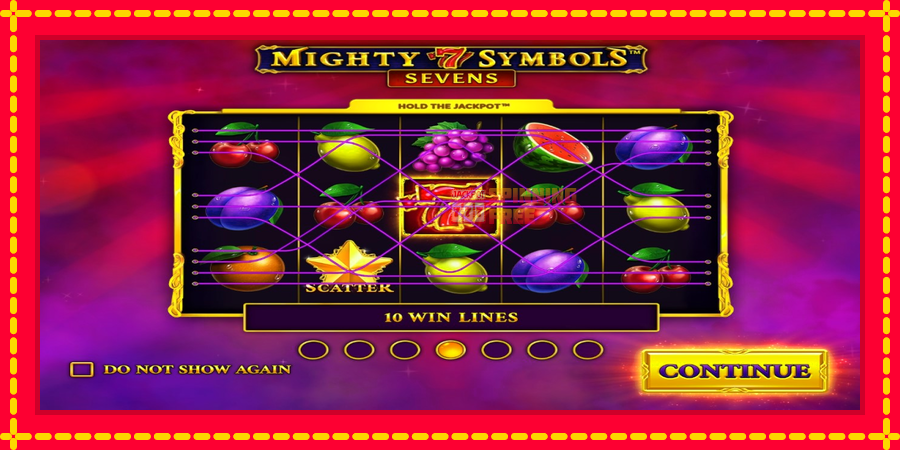 Mighty Symbols: Sevens mesin slot dengan animasi cerah, gambar 2