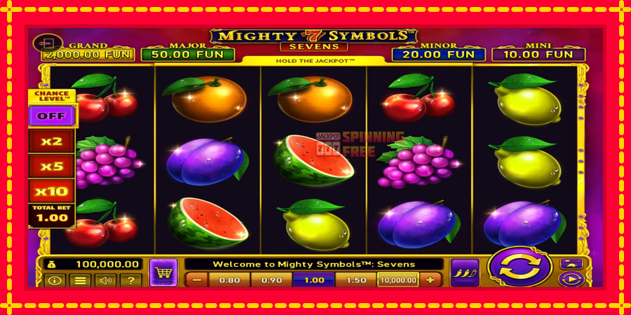 Mighty Symbols: Sevens mesin slot dengan animasi cerah, gambar 3