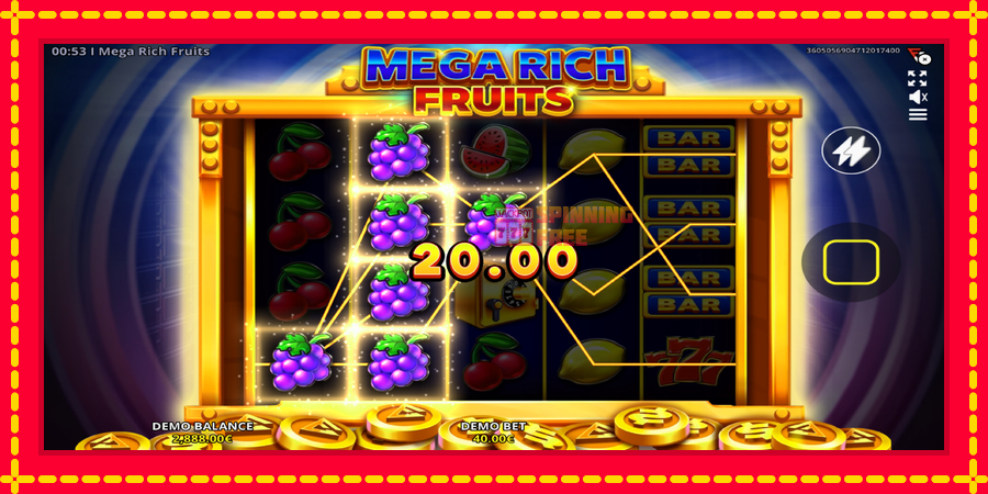 Mega Rich Fruits mesin slot dengan animasi cerah, gambar 4