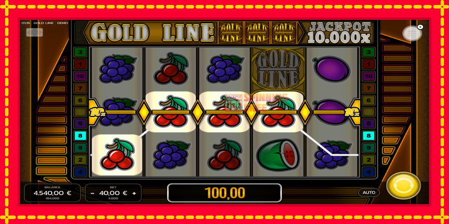 Gold Line mesin slot dengan animasi cerah, gambar 4