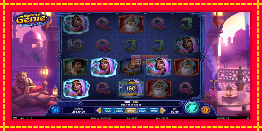 Mystery Genie Fortunes of the Lamp mesin slot dengan animasi cerah, gambar 3