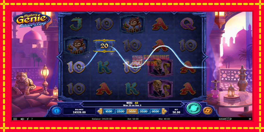 Mystery Genie Fortunes of the Lamp mesin slot dengan animasi cerah, gambar 4