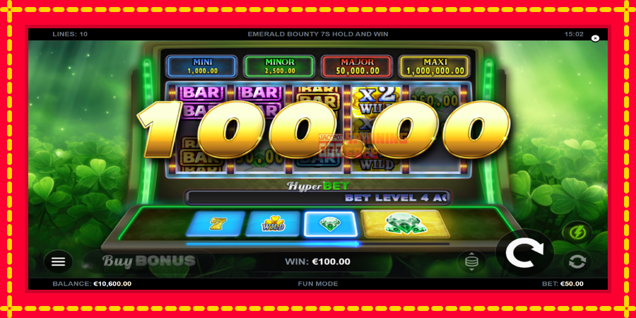 Emerald Bounty 7s Hold and Win mesin slot dengan animasi cerah, gambar 3