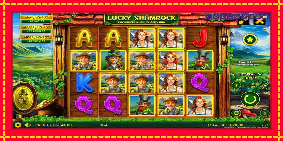 Lucky Shamrock - Enchanted Hold and Win mesin slot dengan animasi cerah, gambar 2