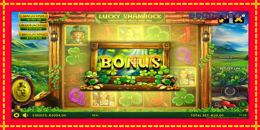 Lucky Shamrock - Enchanted Hold and Win mesin slot dengan animasi cerah, gambar 3