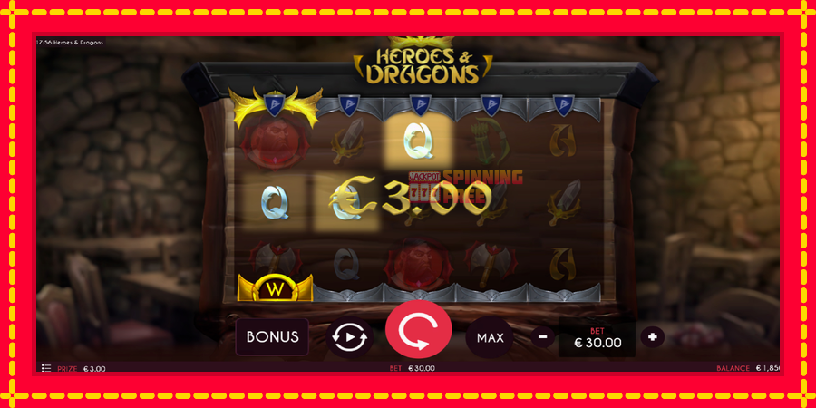 Heroes & Dragons mesin slot dengan animasi cerah, gambar 3