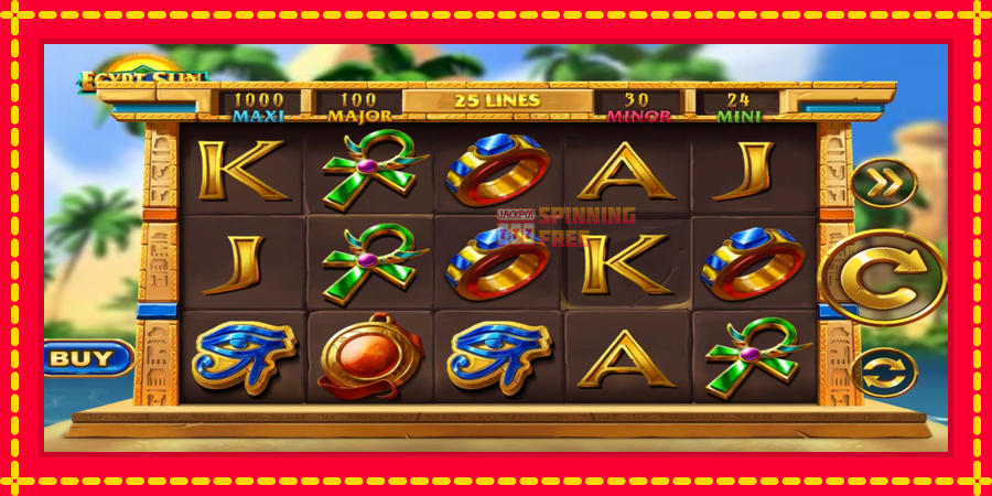 Egypt Sun Deluxe mesin slot dengan animasi cerah, gambar 1