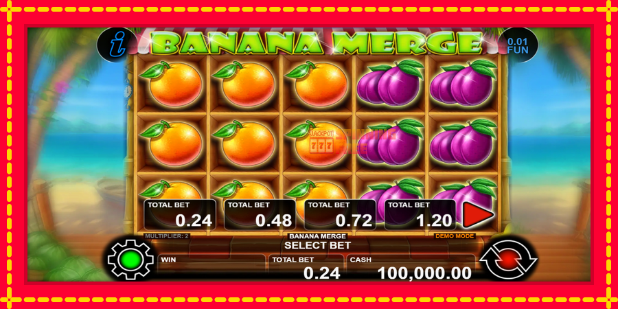 Banana Merge mesin slot dengan animasi cerah, gambar 1