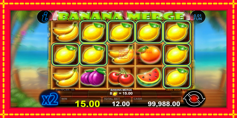 Banana Merge mesin slot dengan animasi cerah, gambar 2