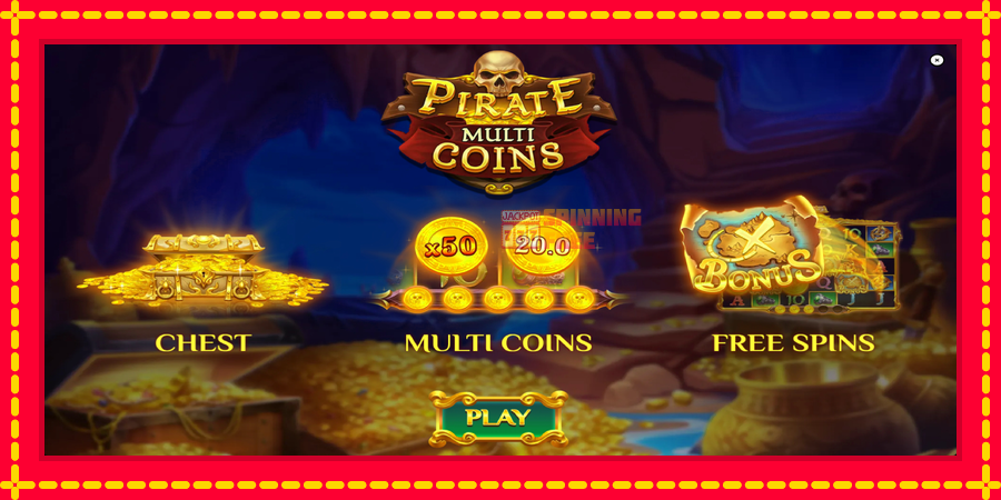 Pirate Multi Coins mesin slot dengan animasi cerah, gambar 1