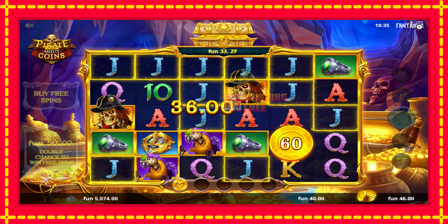 Pirate Multi Coins mesin slot dengan animasi cerah, gambar 4