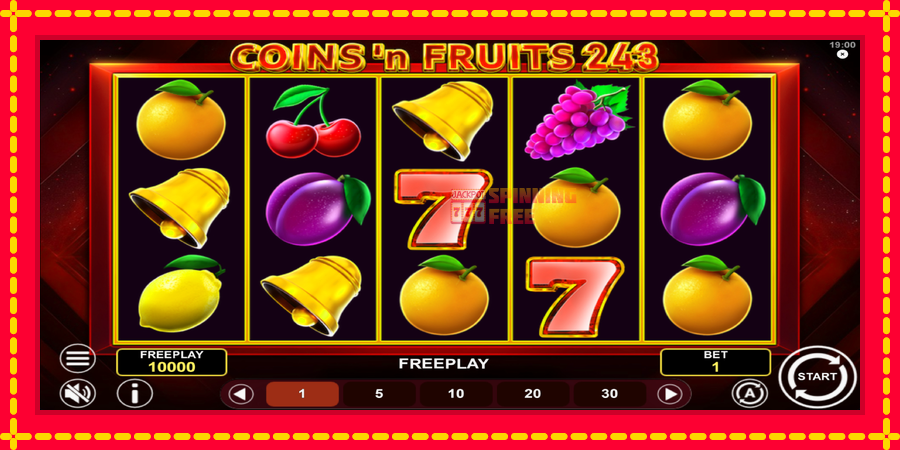 Coinsn Fruits 243 mesin slot dengan animasi cerah, gambar 2