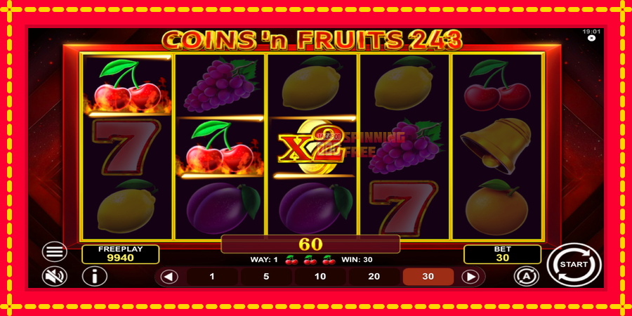 Coinsn Fruits 243 mesin slot dengan animasi cerah, gambar 3