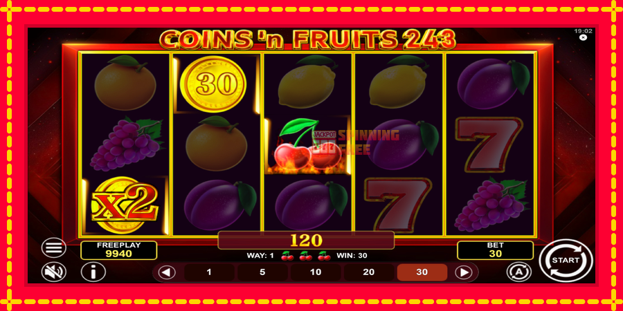 Coinsn Fruits 243 mesin slot dengan animasi cerah, gambar 4