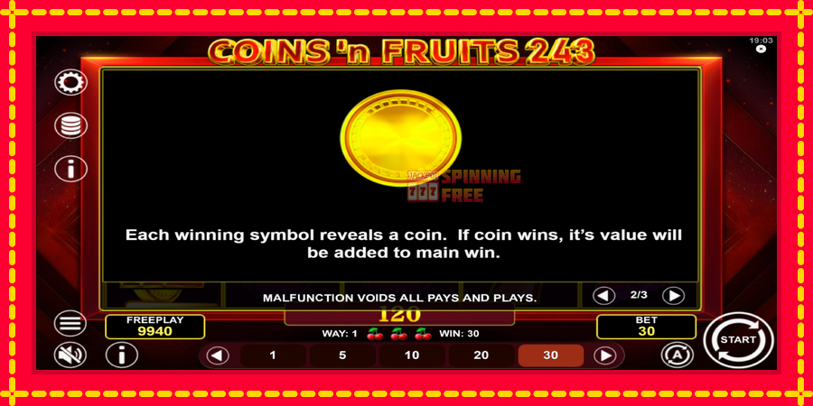 Coinsn Fruits 243 mesin slot dengan animasi cerah, gambar 6